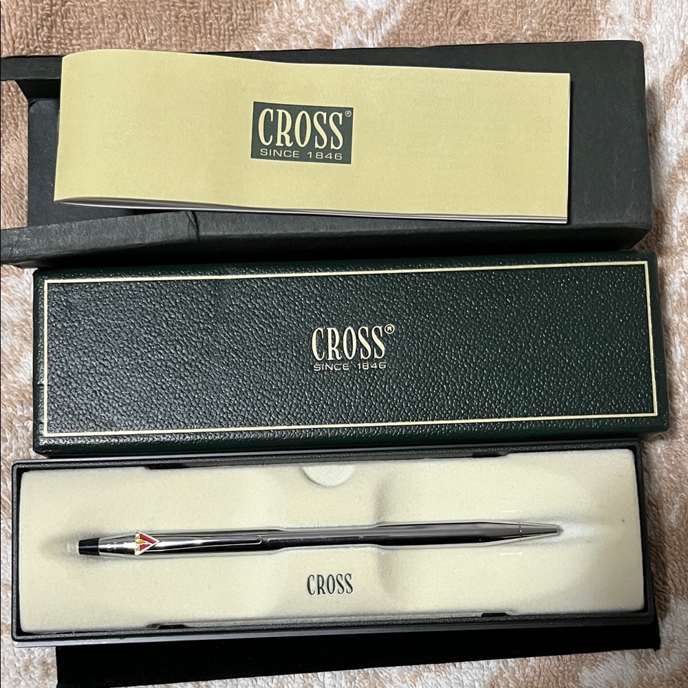 Cross Elegant Black and Silver Pencil Case
